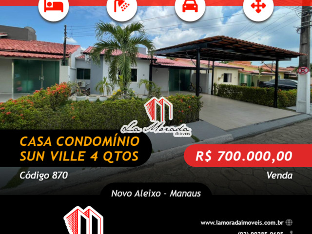 #870 - Casa em condomínio para Venda em Manaus - AM - 1