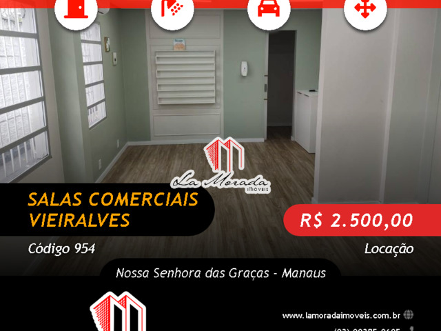 #954 - Sala para Locação em Manaus - AM - 1